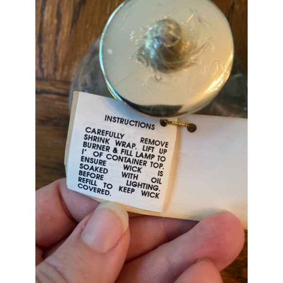 Lot Of 3 Vintage Glass Oil Lamps With Dried Flowers & Heart-Shaped Design Boho D - Picture 12 of 12